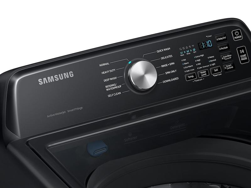 Samsung WA47CG3500AV 4.7 Cu. Ft. Large Capacity Smart Top Load Washer With Active Waterjet In Brushed Black