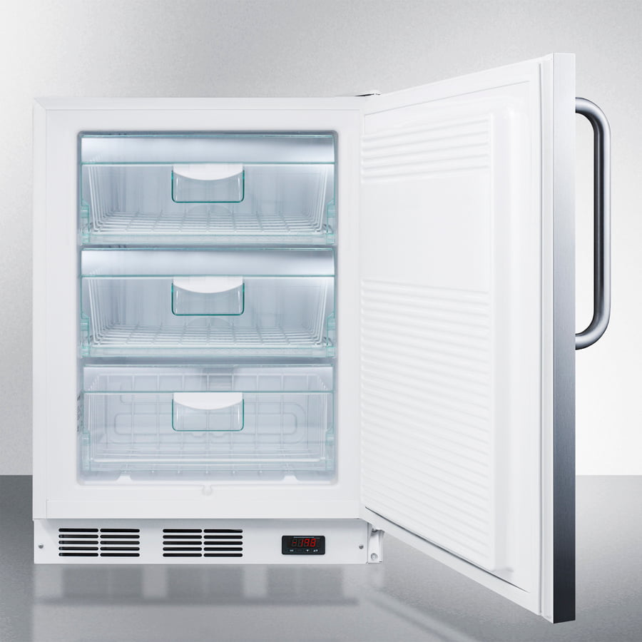 Summit VT65M7CSSADA Commercial Ada Compliant Built-In Medical All-Freezer Capable Of -25 C Operation, With Complete Stainless Steel Exterior