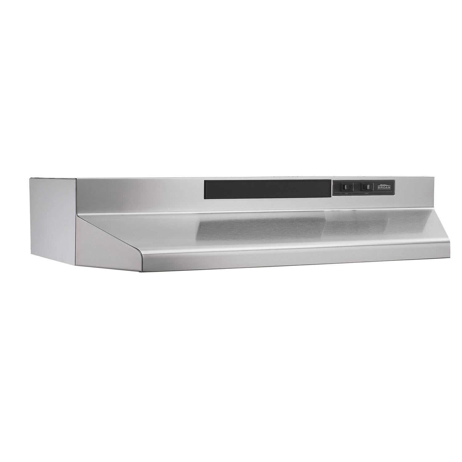 Broan F403604 Broan? 36-Inch Convertible Under-Cabinet Range Hood, 230 Max Blower Cfm, Stainless Steel