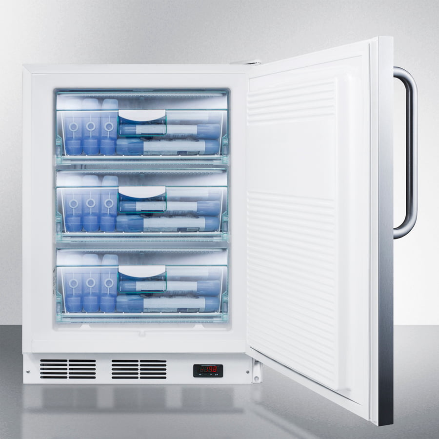 Summit VT65M7CSSADA Commercial Ada Compliant Built-In Medical All-Freezer Capable Of -25 C Operation, With Complete Stainless Steel Exterior