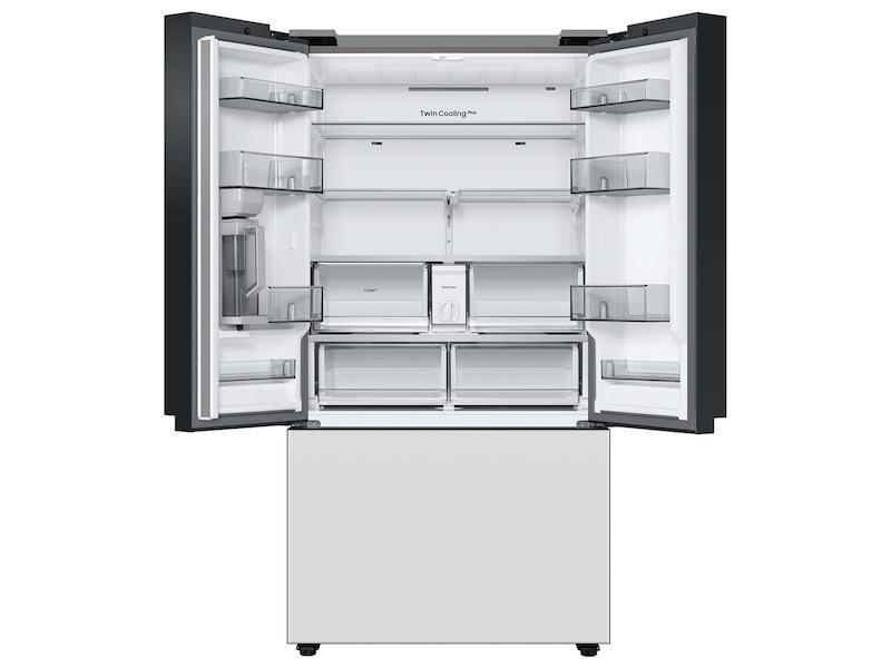 Samsung RF24BB620012 Bespoke 3-Door French Door Refrigerator (24 Cu. Ft.) With Autofill Water Pitcher In White Glass