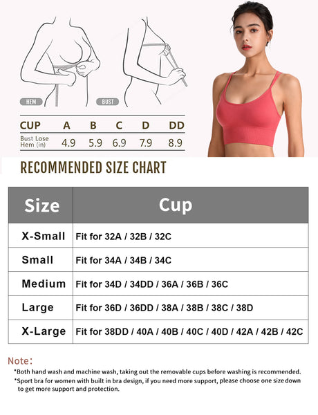 Strappy Sports Bra for Women Sexy Crisscross for Yoga Running Fitness Gym Athletic Workout Crop Tank Tops | Gardenwed