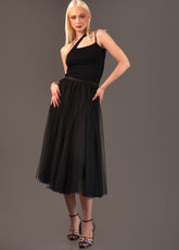 A-Line Tulle Skirt Skirts Kate Hewko Black One Size 
