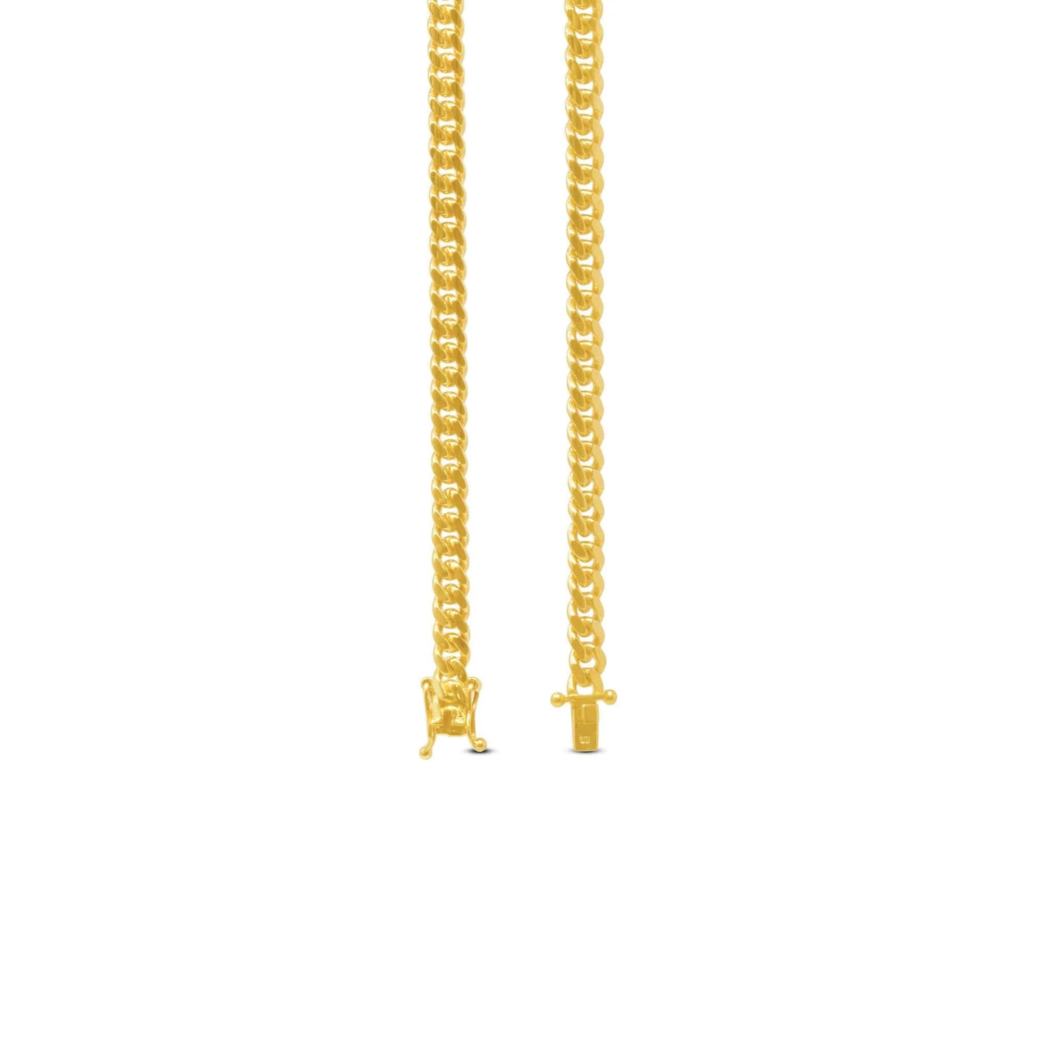 10mm Miami Cuban Link Chain in 14K Solid Yellow Gold