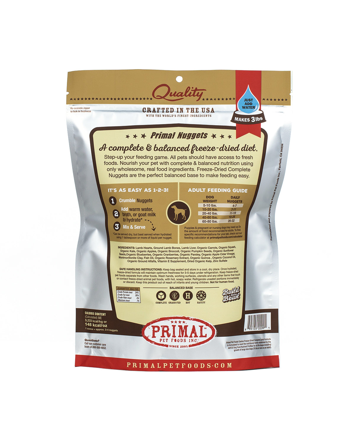 Canine Lamb Formula Freeze-Dried Nuggets