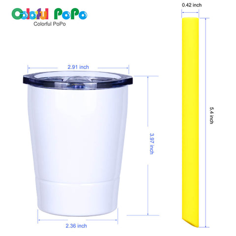 Colorful PoPo Kids Stainless Steel Cup Lovely Small Rambler Tumbler Sippy  Cup with Lid and Silicone …See more Colorful PoPo Kids Stainless Steel Cup