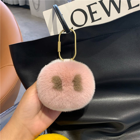 Fluffy Plush Pig Nose Bag Charm