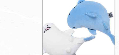 Little White Shark Plush Bag Charm, Stuffed Animal Keychain