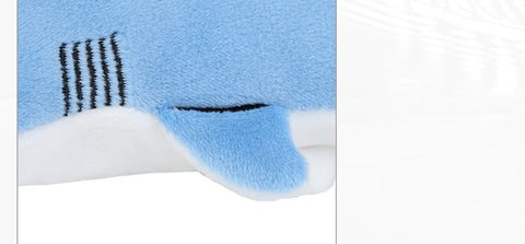 Little White Shark Plush Bag Charm, Stuffed Animal Keychain