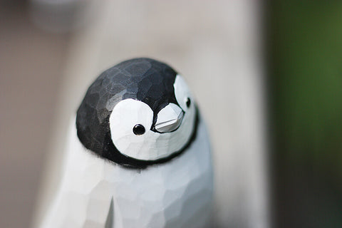 Handmade Carved Emperor Penguins Figurine