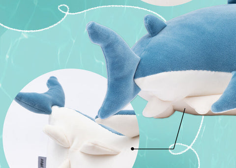 White Shark Plush Stuffed Animal Pillow