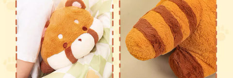 Kawaii Red Panda Hugging Pillow, Stuffed Animal Plush Toy