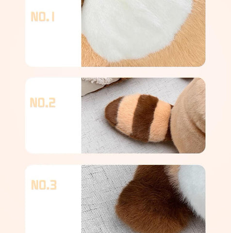 Chubby Stuffed Red Panda Plush Toy, Round Red Panda Plushies