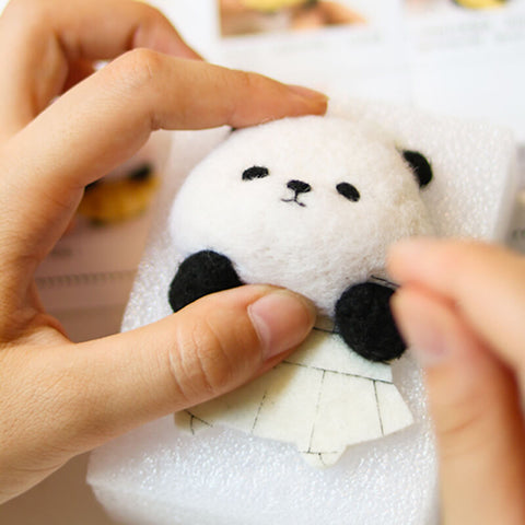 Wool Felt Panda Bag Charm
