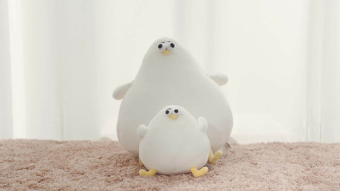 Chubby Seagull Stuffed Animal Plush Pillow