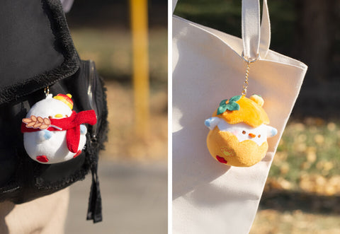 Duck Soft Plush Stuffed Animal Keychain Key Ring Bag Charm