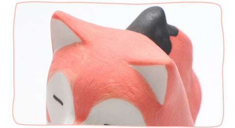 Cartoon Fox Ceramics Figure