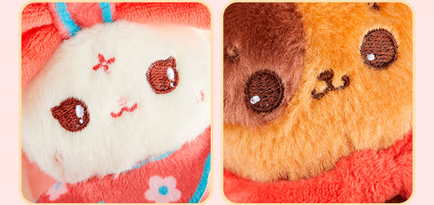 Cute Rabbit Plush Bag Charm, Stuffed Bunny Keychain
