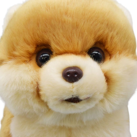 Realistic Yellow Pomeranian Dog Stuffed Animal Plush Toy