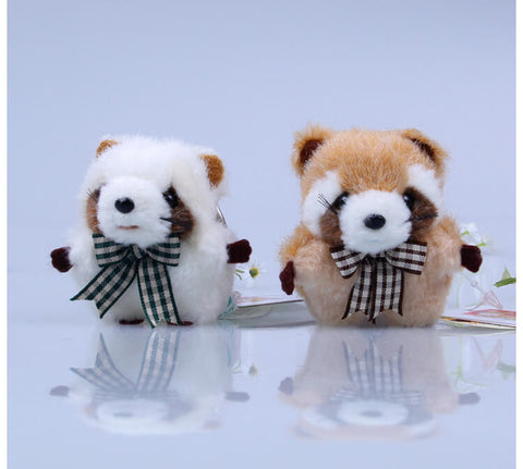 Plush Raccoon Keychain Cute Animal Bag Charm