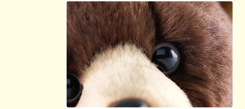 Realistic Lazy Brown Bear Cub Stuffed Animal Plush Toy