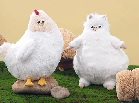 Sad Animal Stuffed Plush Toy, Chicken Alpaca Plushies