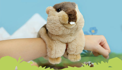 Marmota Stuffed Plush Slap Bracelet (Woodchuck, Grounghog)