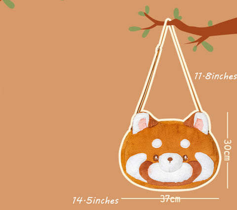 Two-Purpose Red Panda Big Handbag, Crossbody Bag