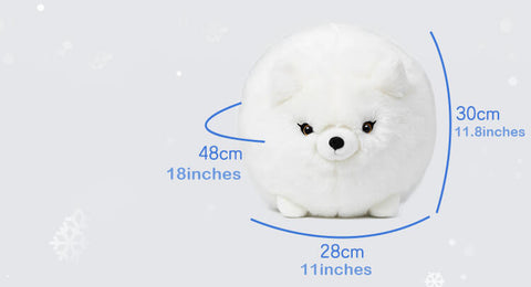 Chubby Arctic Fox Stuffed Animal Plush