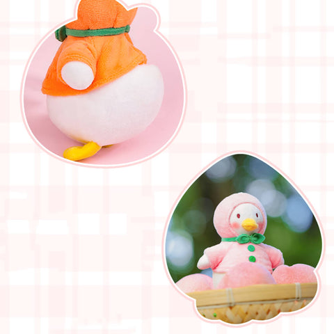 Cute Fruit Duck Stuffed Animal Bag Charm