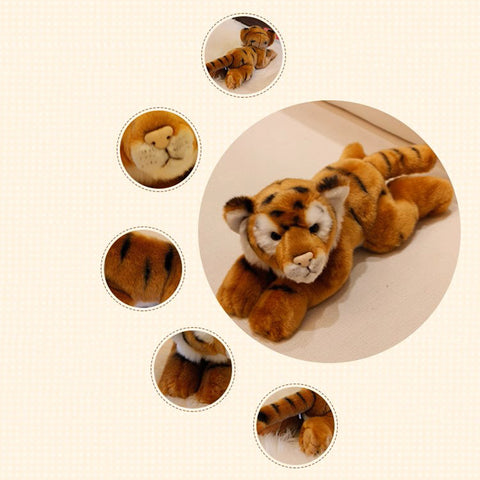 Realistic Tiger Stuffed Animal Plush Toy, Lifelike Animal Plushies