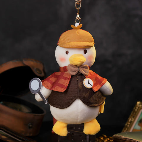 Cute Holmes Duck Stuffed Animal Bag Charm