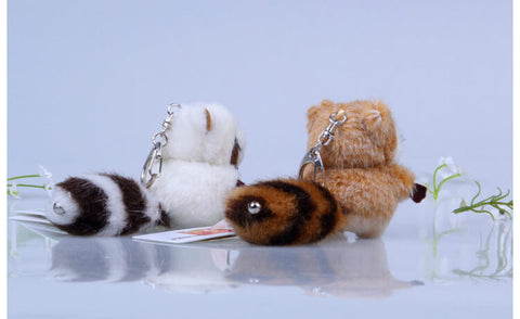 Plush Raccoon Keychain Cute Animal Bag Charm