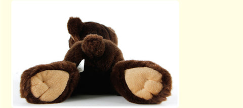 Realistic Lazy Brown Bear Cub Stuffed Animal Plush Toy