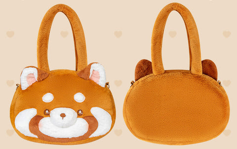 Two-Purpose Red Panda Big Handbag, Crossbody Bag