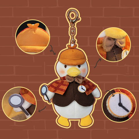 Cute Holmes Duck Stuffed Animal Bag Charm