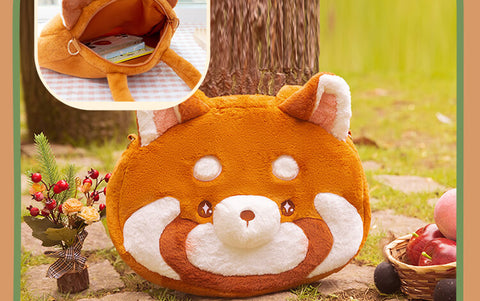 Two-Purpose Red Panda Big Handbag, Crossbody Bag