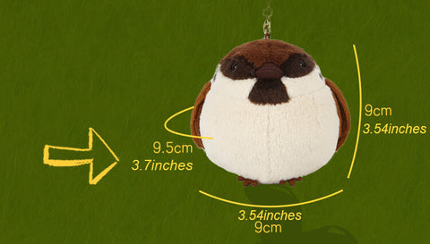 Chubby Little Sparrow Stuffed Animal Bag Charm