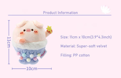 Cute Pig Mermaid Plush Doll Bag Charm