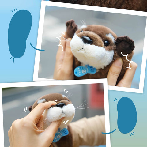 Cute Eurasian Otter Stuffed Plush Slap Bracelet, Otter Plushies