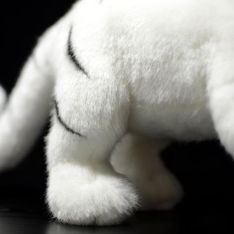 Realistic White Tiger Stuffed Animal Plush Toy