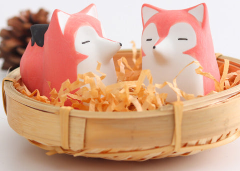 Cartoon Fox Ceramics Figure