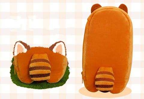 Plush Red Panda Pencil Bags, Multi-function Storage Zipper Bags