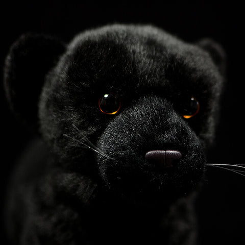 Realistic Black Cheetah Stuffed Animal Plush Toy