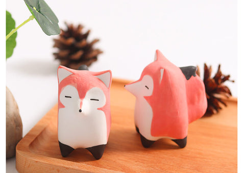 Cartoon Fox Ceramics Figure