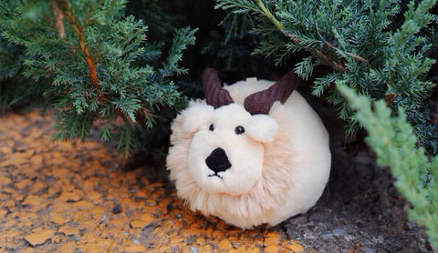 Chubby Stuffed Takin Bag Charm, Animal Keychain