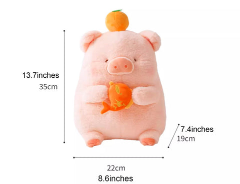 Cute Orange Pig Stuffed Animal Plush Toy, LuLu Plushies