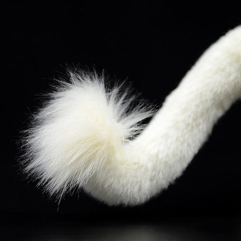 Realistic White Lion Stuffed Animal Plush Toy