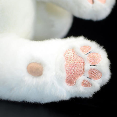 Realistic White Tiger Stuffed Animal Plush Toy