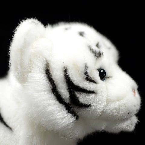 Realistic White Tiger Stuffed Animal Plush Toy